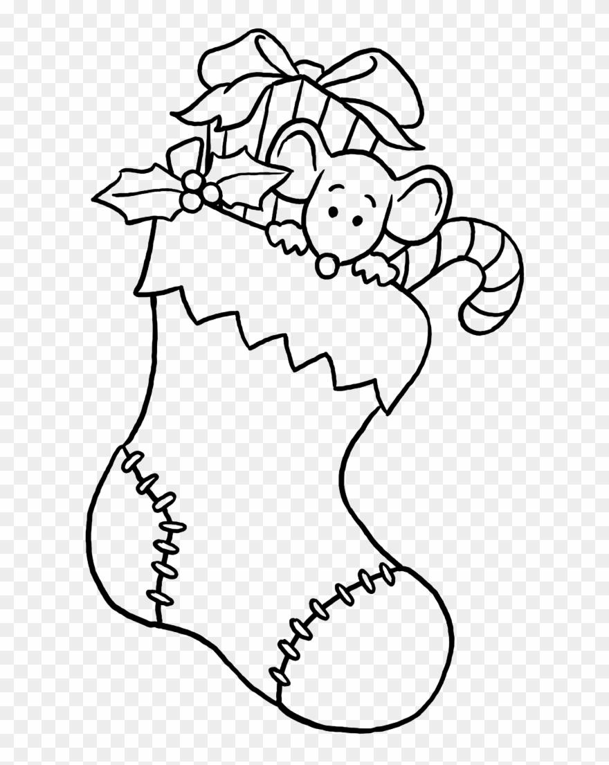 Download Stockings Black And White Clipart Clip Art - Christmas Boot For Coloring - Png Download