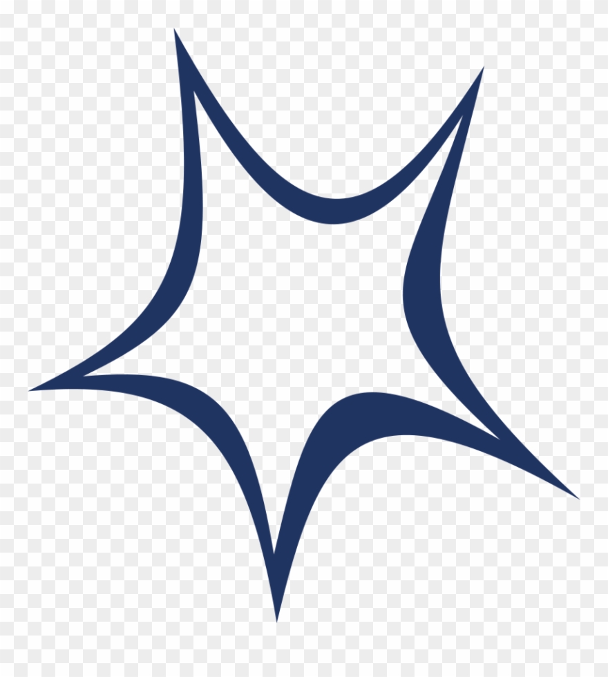 Simple Blue Star Clipart, Vector Clip Art Online, Royalty - Star Splash Png Transparent Png