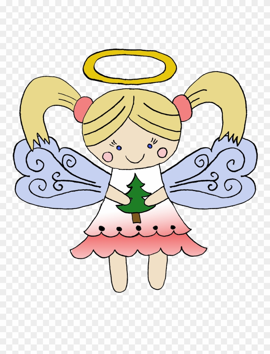 Download Clip Freeuse Stock Anniversary Clipart Free - Little Christmas Angel Embroidery Design - Png Download