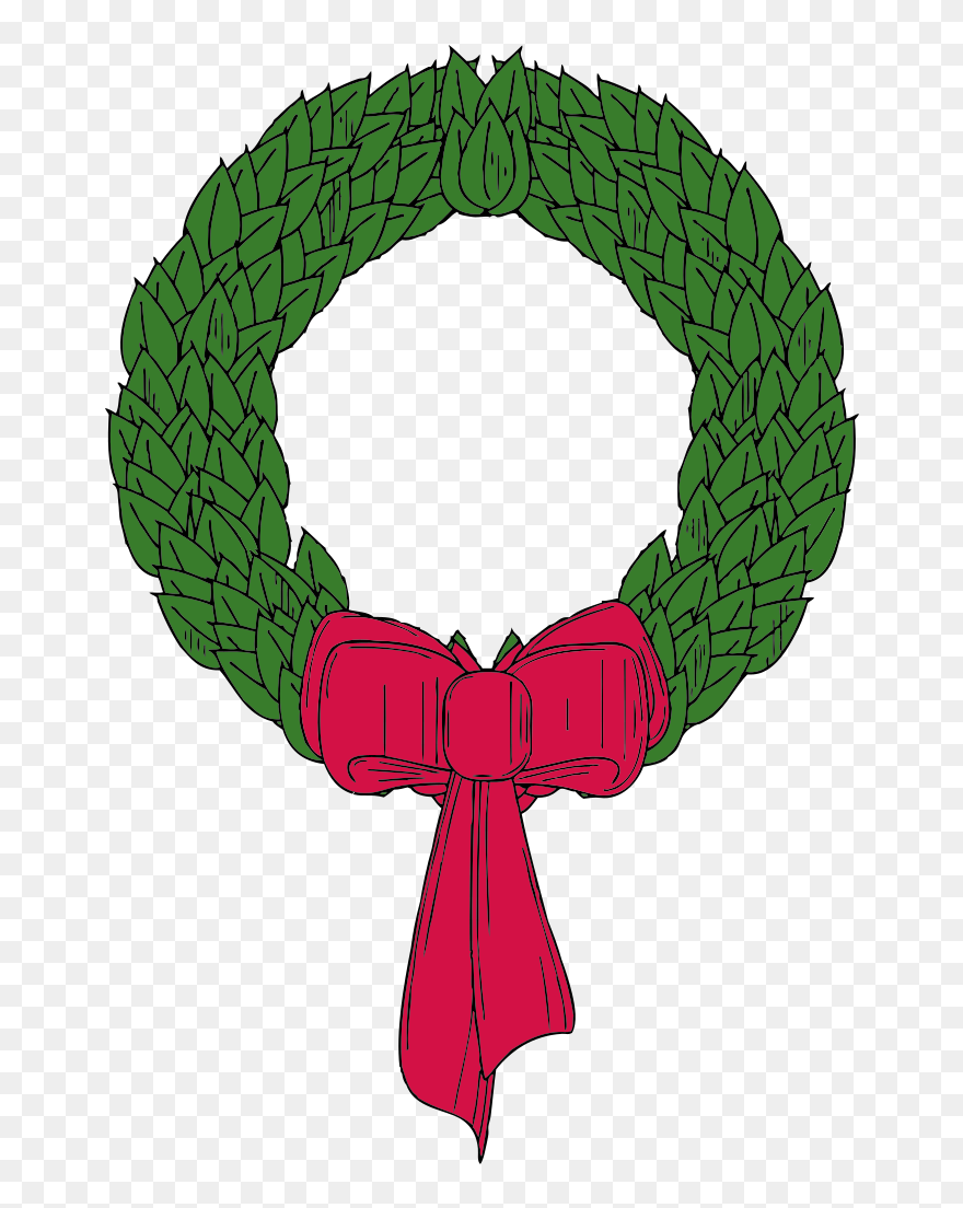 Medium Image - Christmas Wreath Clipart Transparent Background - Png Download