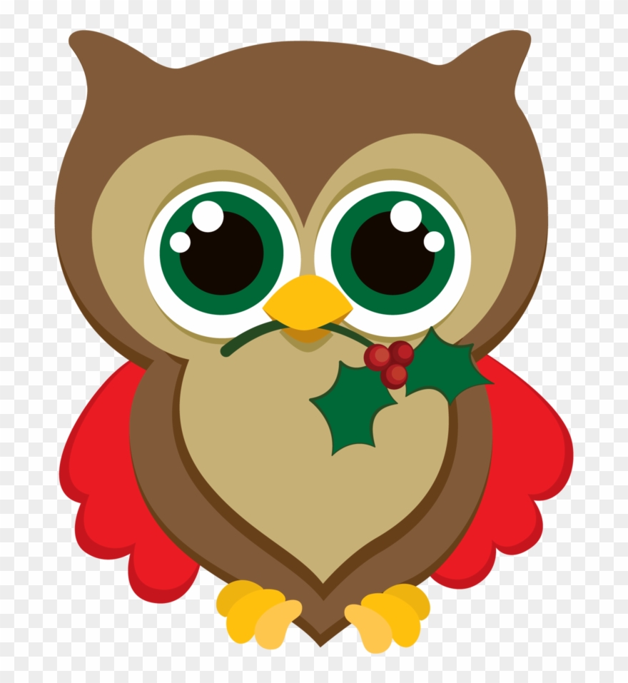 Christmas Owl Clip Art - Christmas Owls Clip Art - Png Download