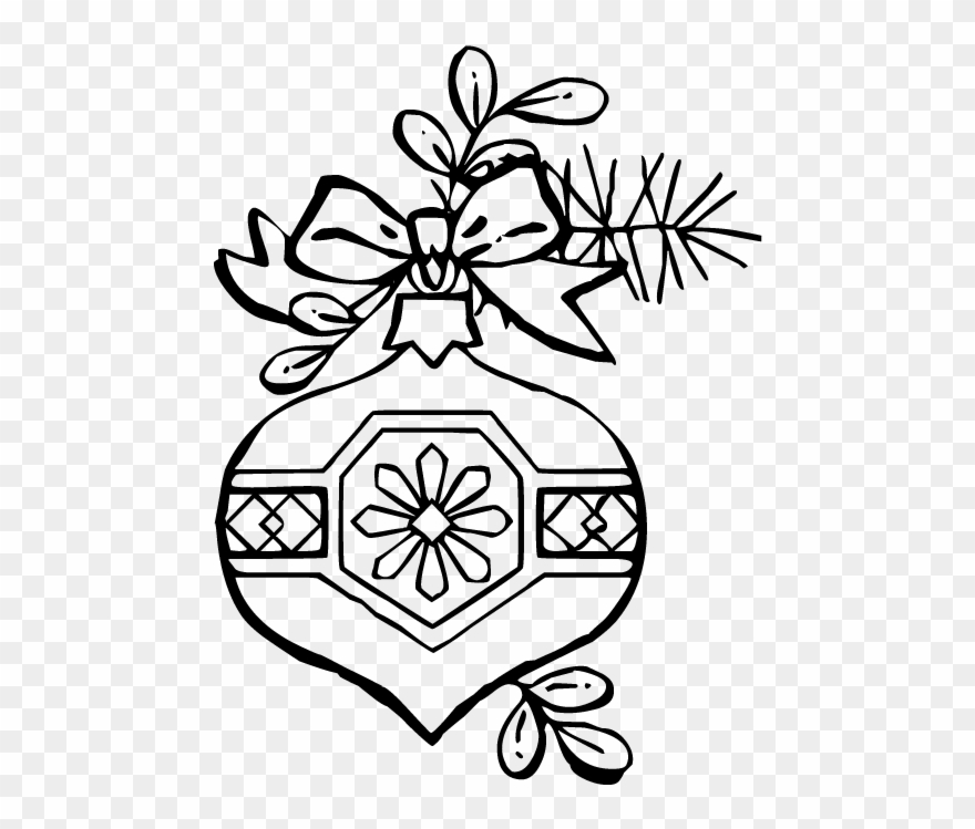 Christmas Ornament - Ornament Coloring Pages Clipart