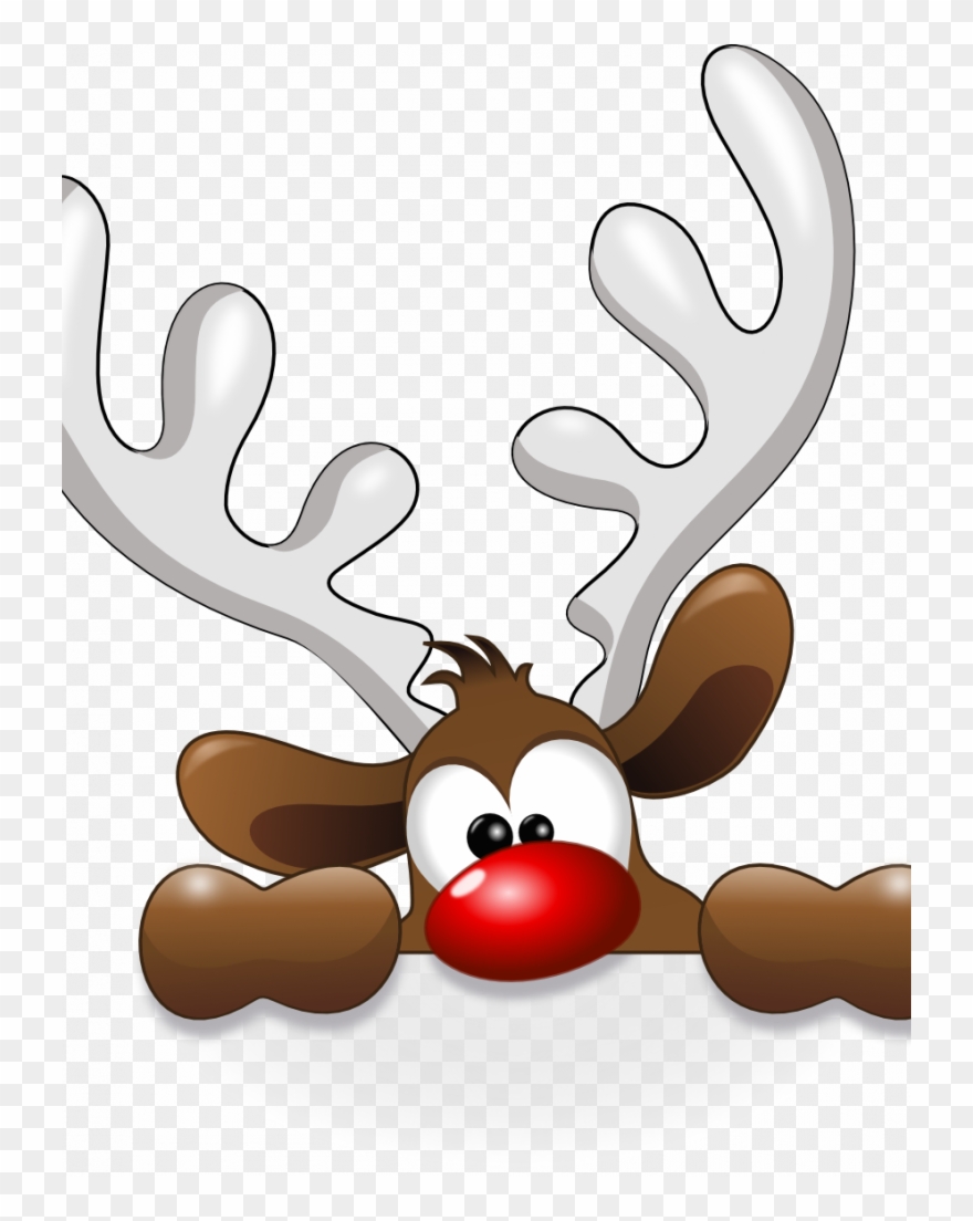 Free Reindeer Clipart Reindeer Santa Claus Clip Art - Funny Reindeer Throw Blanket - Png Download