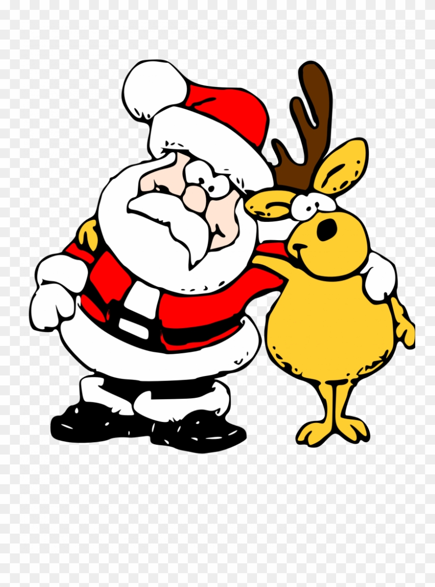 Christmas Dog Clipart Free Download - Silly Santa Clip Art - Png Download