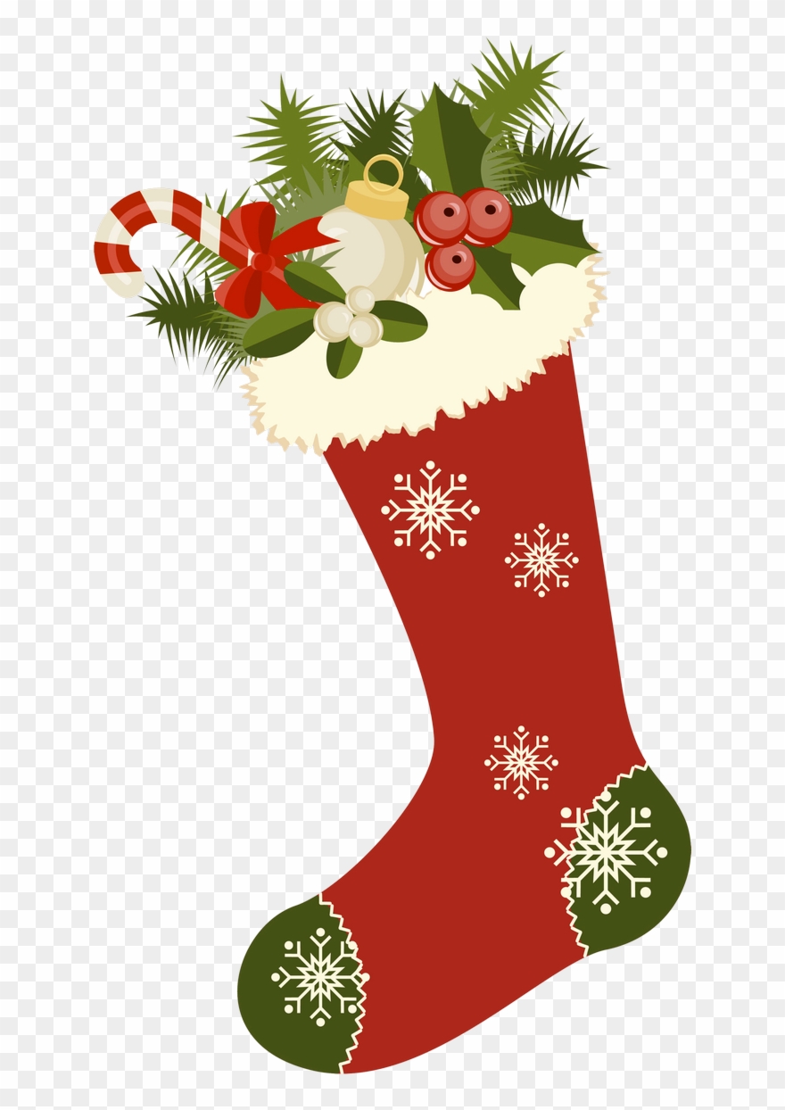 Pin By Mariana Buga On Eschize - Vintage Christmas Stocking Clipart - Png Download