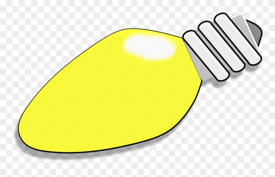 See Here Christmas Lights Clipart Border - Yellow Christmas Light Bulbs - Png Download