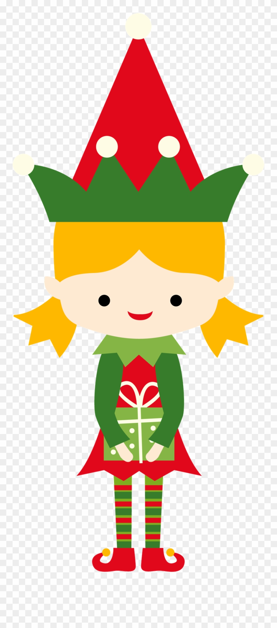 Christmas Girl Elf Clip Art Christmas Drawing, Christmas - Girl Elf Clip Art - Png Download