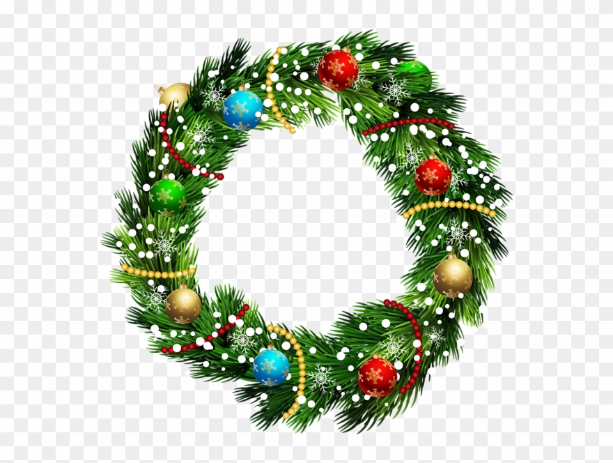 Christmas Wreath Png Clip Art Image - Transparent Clip Art Christmas Wreath