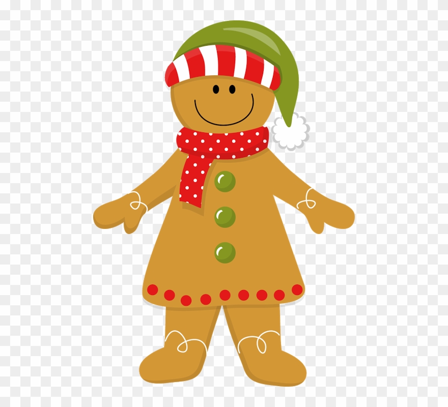 Christmas Gingerbread Girl * - Gingerbread Woman Clipart - Png Download