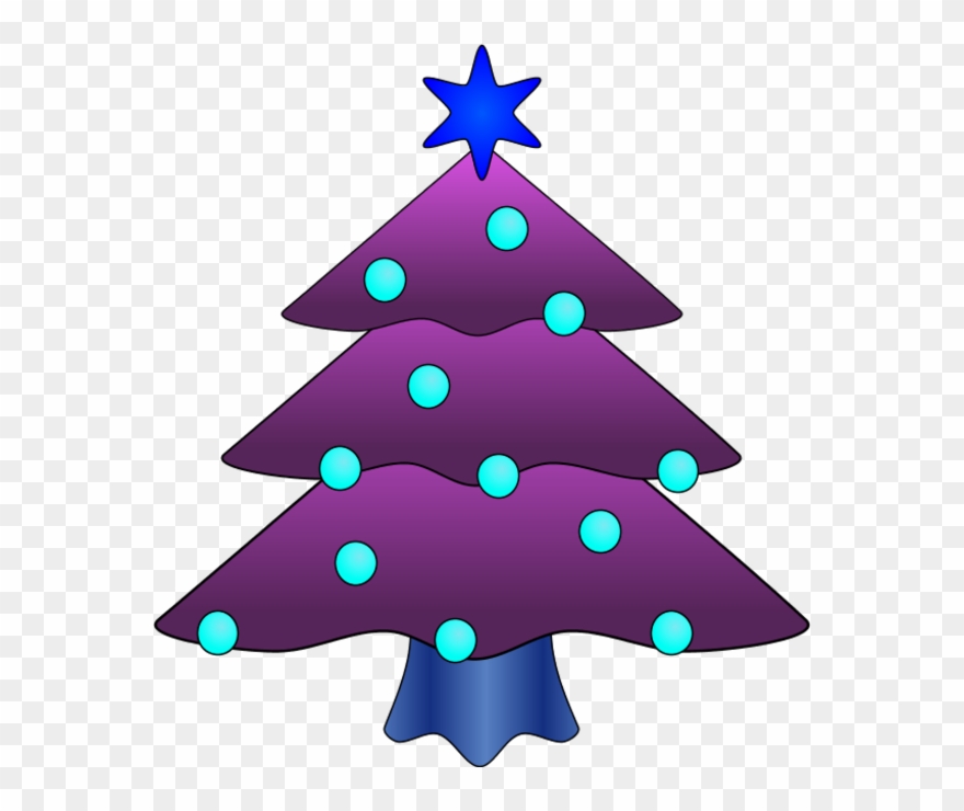 Purple Christmas Tree Clip Art - Purple Christmas Tree Png Transparent Png