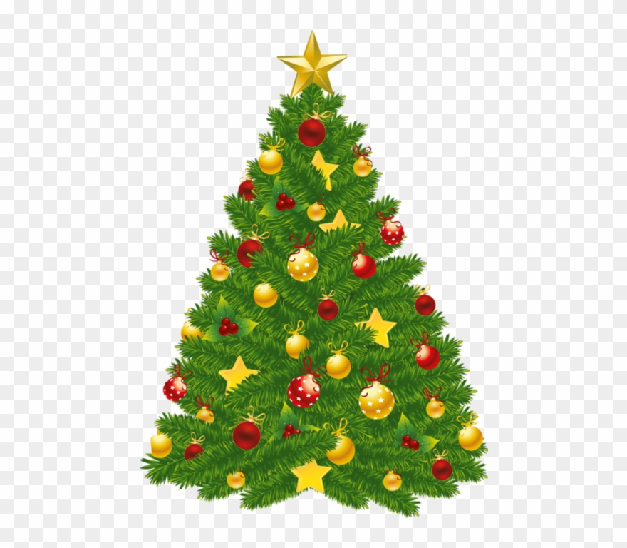 Vintage Clip Art - Christmas Tree Clipart Transparent Background - Png Download