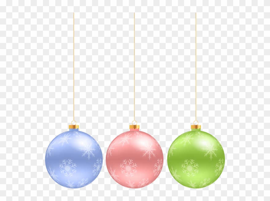 Christmas Hanging Ornaments Clip Art Image - Hanging Christmas Ornaments Clip Art Free - Png Download