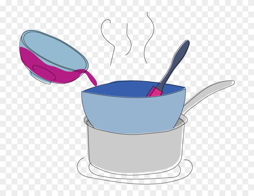 Melting With A Double Boiler Clipart
