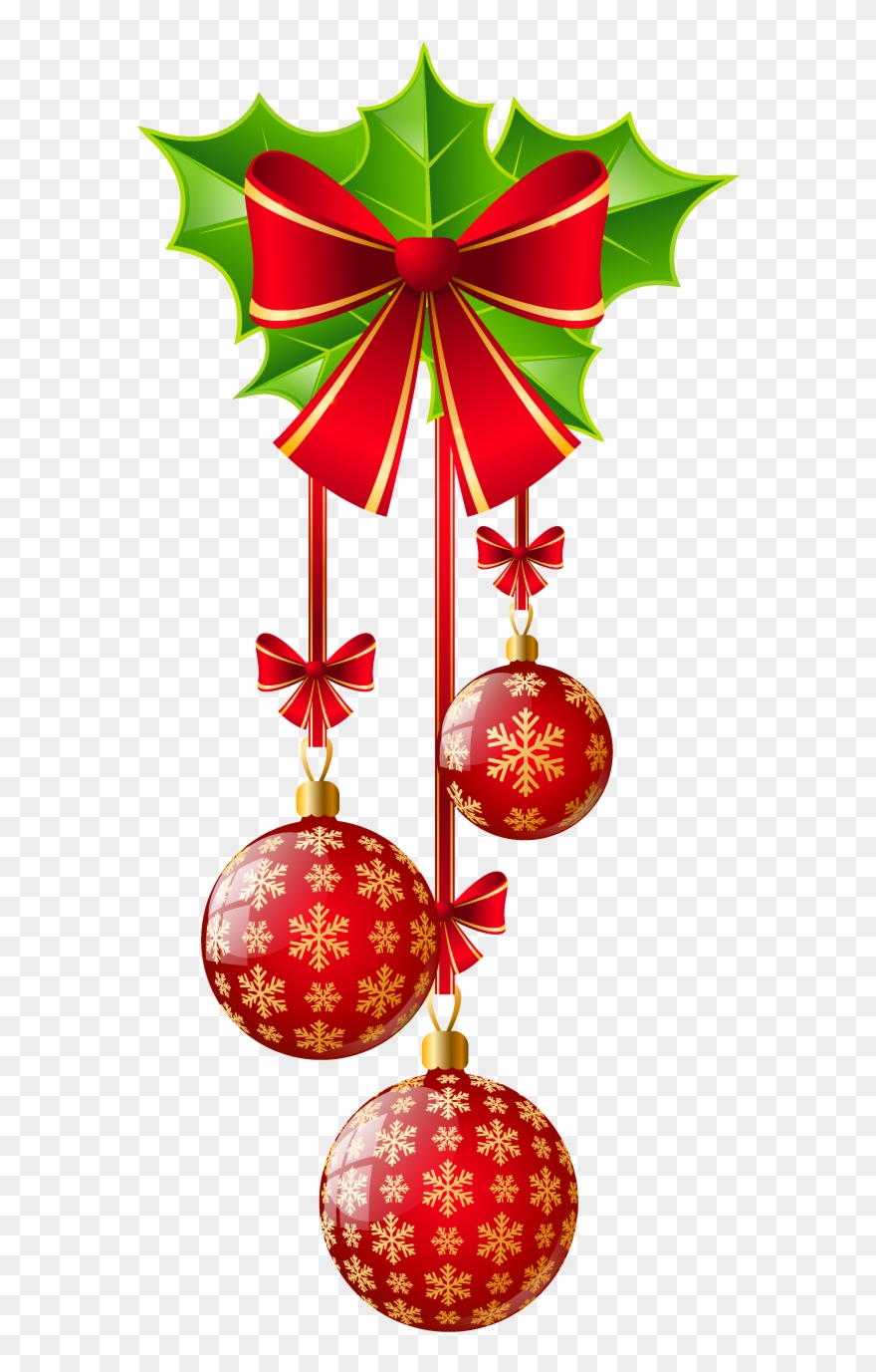 Ornaments ○ Christmas Clipart, Christmas Images, Red - Christmas Flowers Clipart Transparent - Png Download