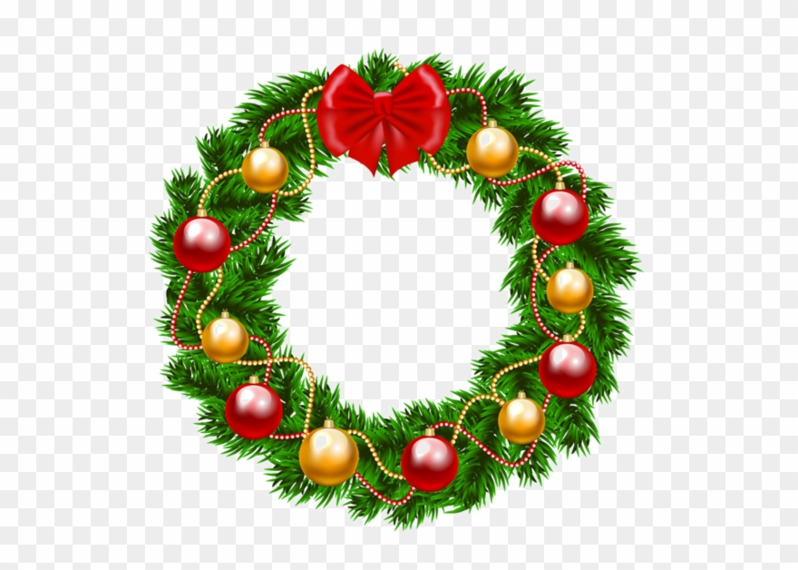 Christmas Wreath Png Clipart Wreath Christmas Day Clip - Wreath Christmas Clip Art Transparent Png
