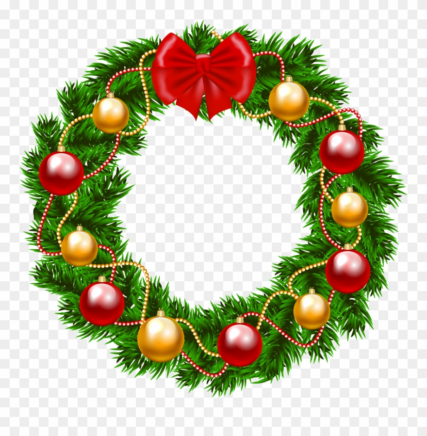 Christmas Wreath Png Clipart Image - Wreath Christmas Clip Art Transparent Png