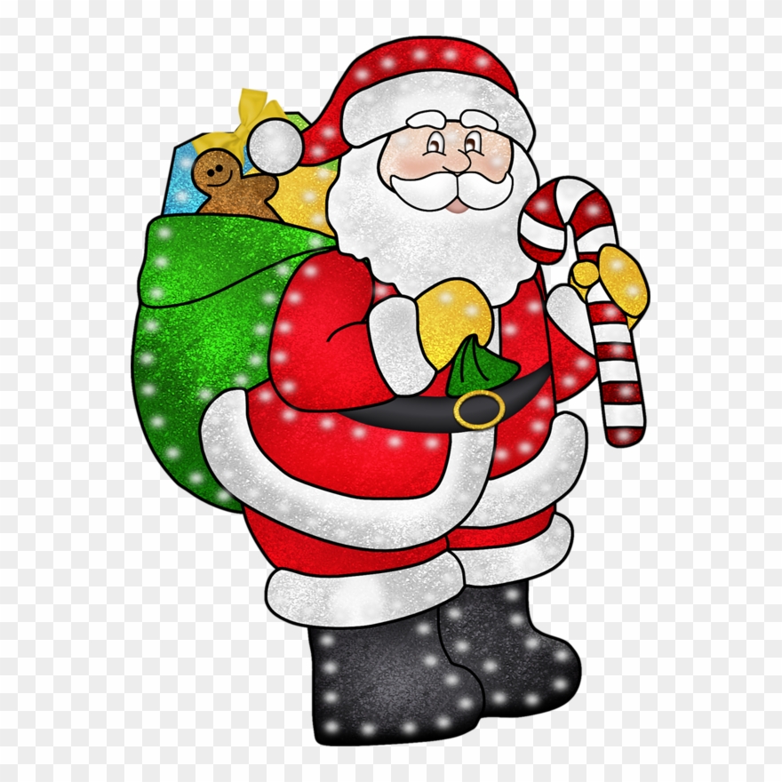 Pere Noel,santa, Christmas - Christmas Grandfather With Gifts Png Clipart