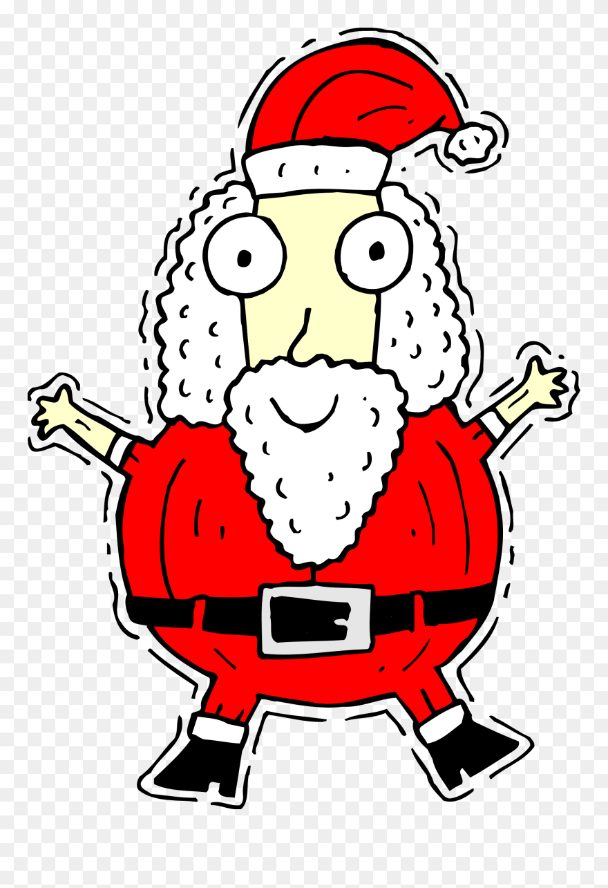Skiing Santa Svg Vector File, Vector Clip Art Svg File - Santa Claus Hat Drawing Png Transparent Png