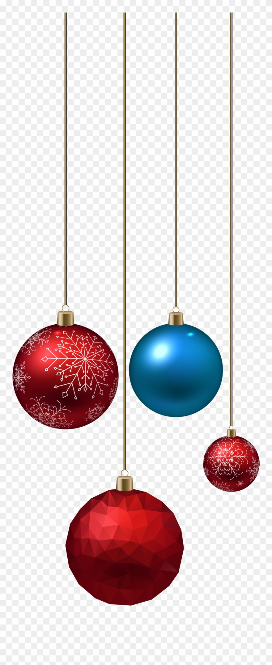 Blue And Red Christmas - Christmas Balls Png Transparent Clipart