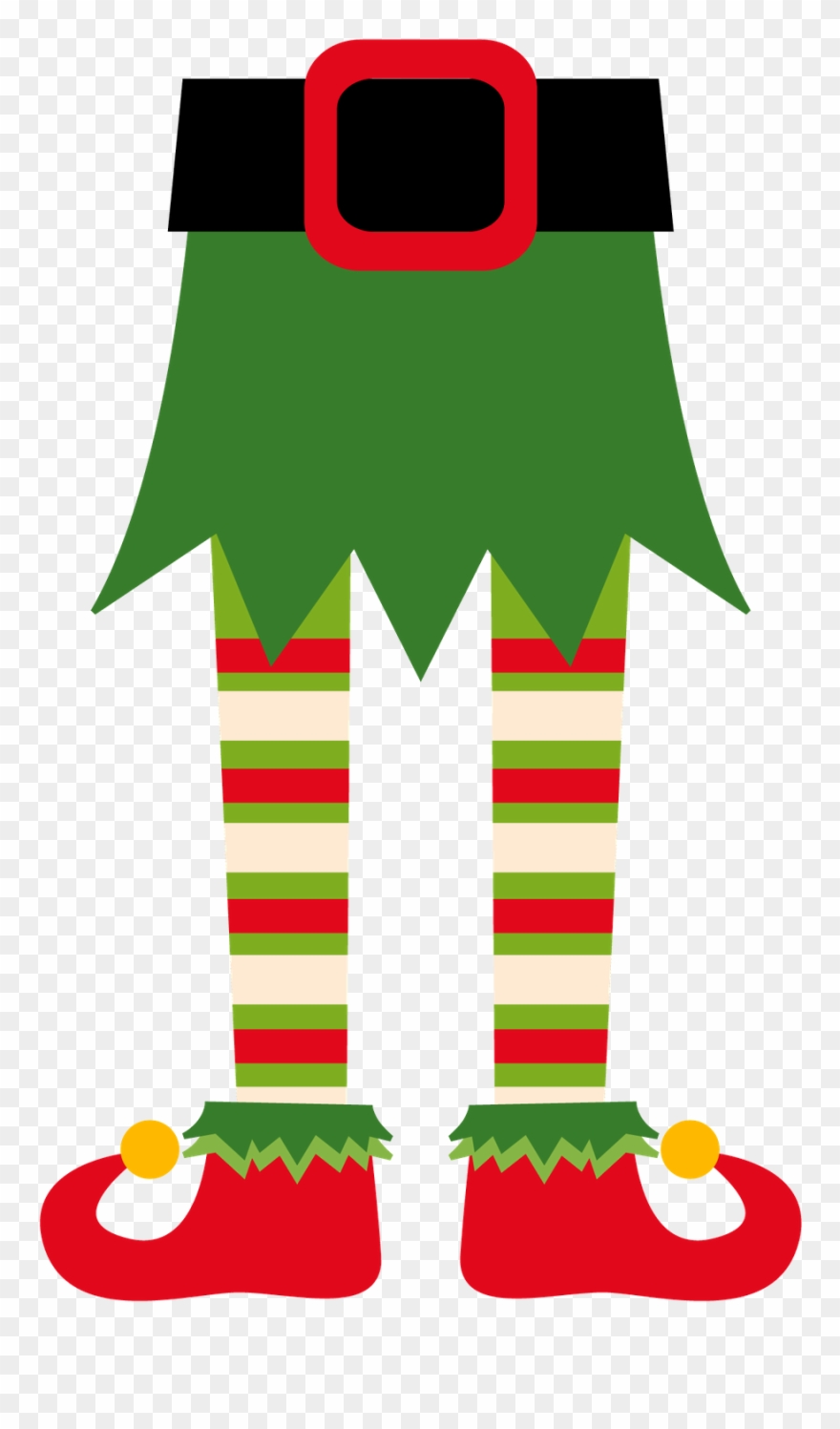 Christmas Elf Clip Art - Piernas De Duende Navideño - Png Download