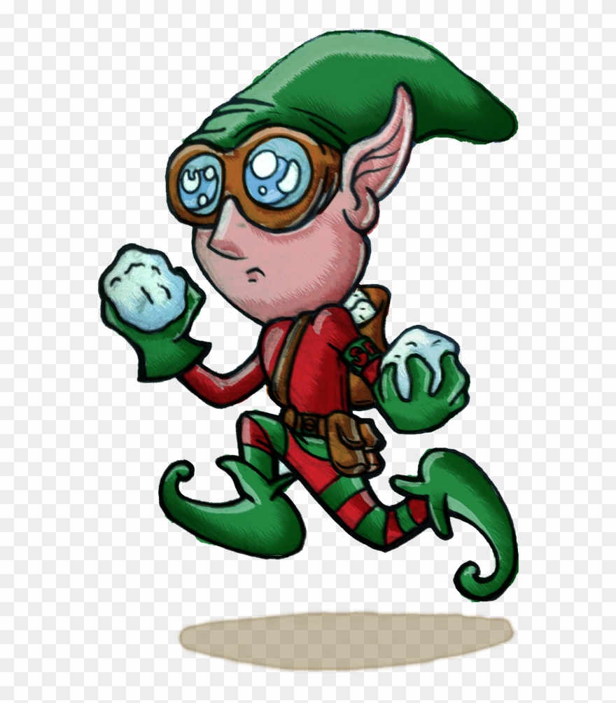 Juniper - Elves Snowball Fight Clipart