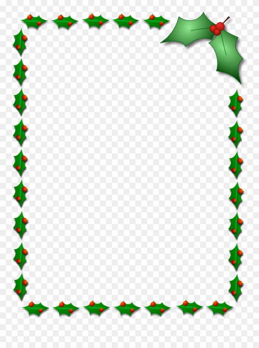 Free Download Christmas Holly Border Clipart Borders - Christmas Page Borders Png Transparent Png