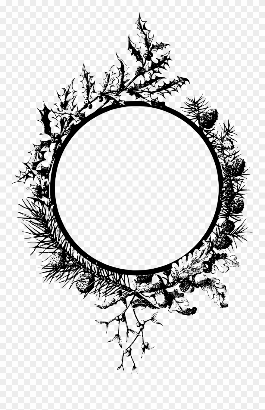 Big Image - Black Christmas Frames Png Clipart