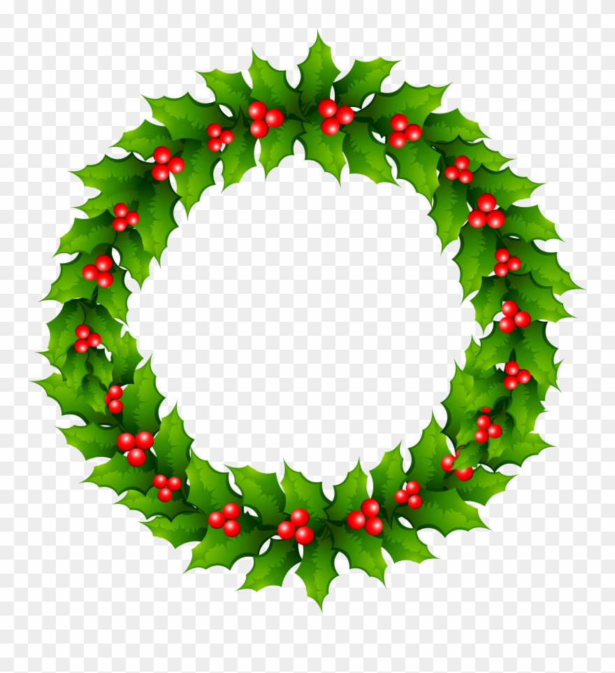 Mistletoe Wreath Clip Art - Png Download