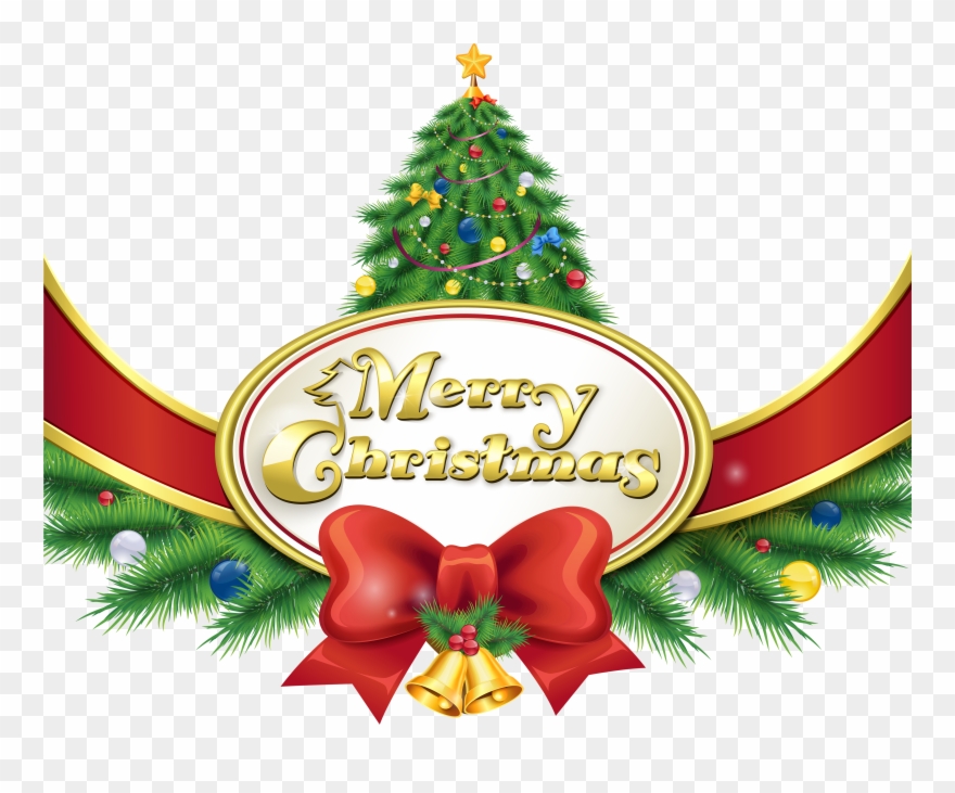 Merry Christmas Tree Png Clipart