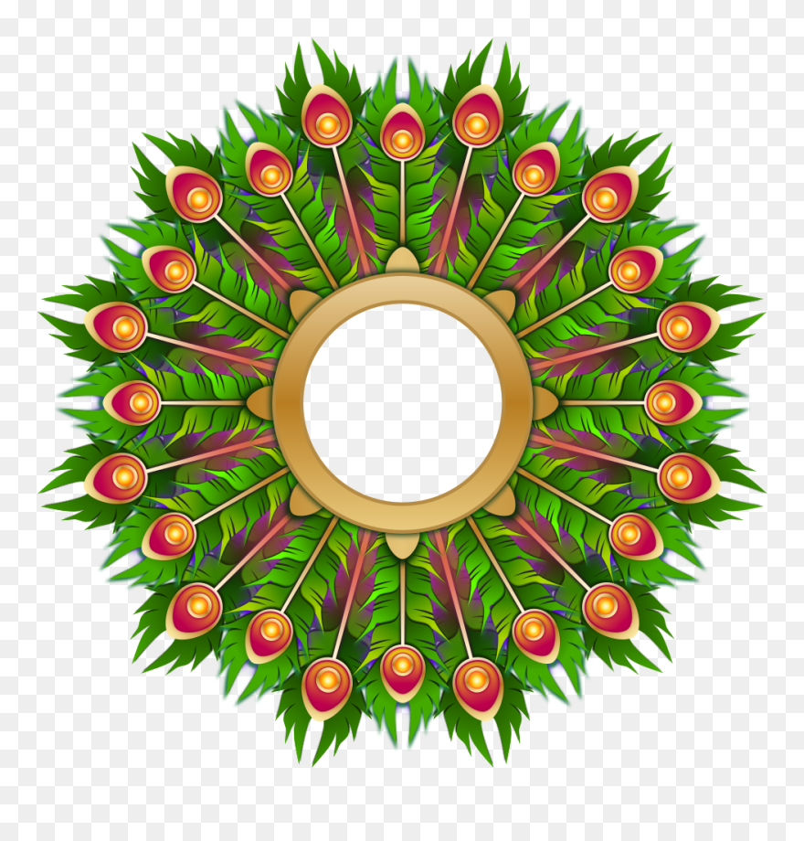 Peacock Feather Wreath Png Images 600 X - Peacock Clipart Transparent Png