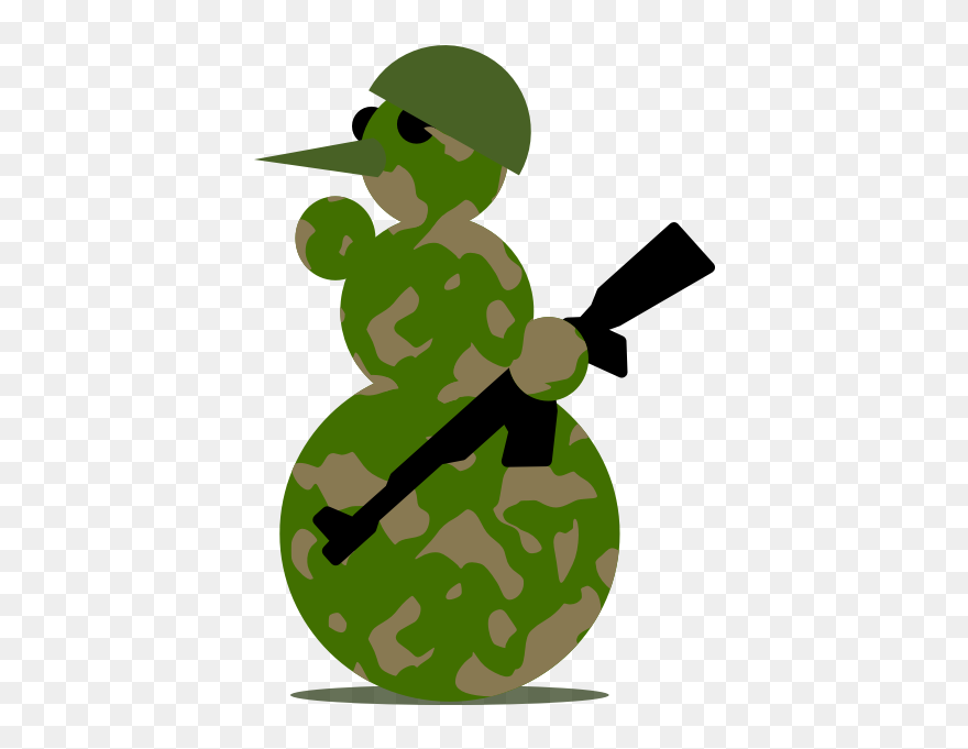 Snowman-militarist By Rones Clip Art - Military Christmas Clip Art - Png Download