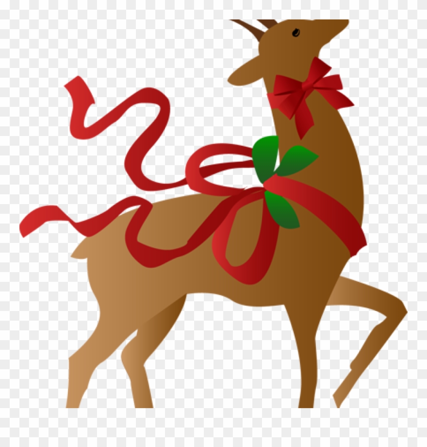 Reindeer Clipart Christmas Reindeer Clipart A Christmas - Transparent Reindeer Clipart - Png Download