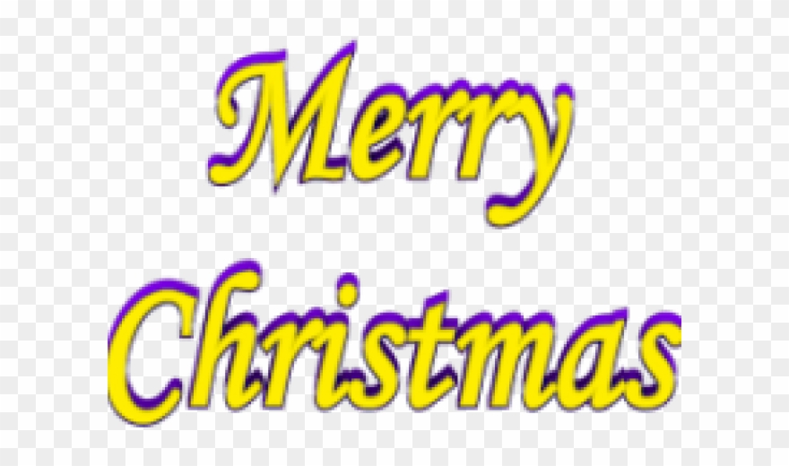 Merry Christmas Clipart Purple - Christmas Text Png Pic Art Transparent Png
