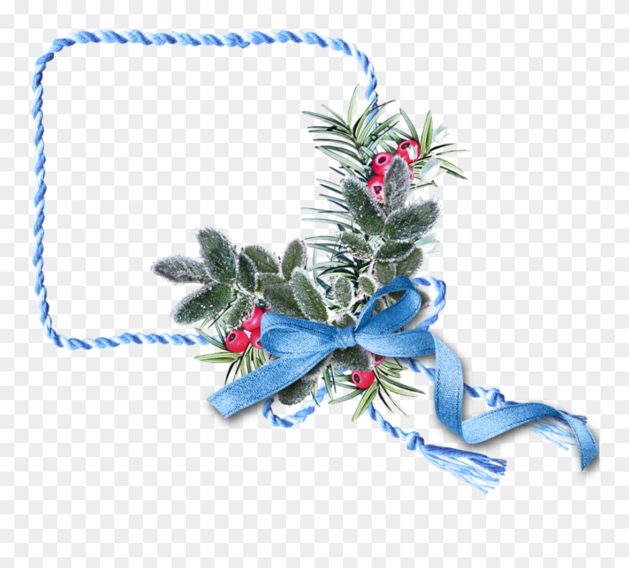 B *✿* Png Photo, Xmas, Christmas, Flower Frame, - Picture Frame Clipart