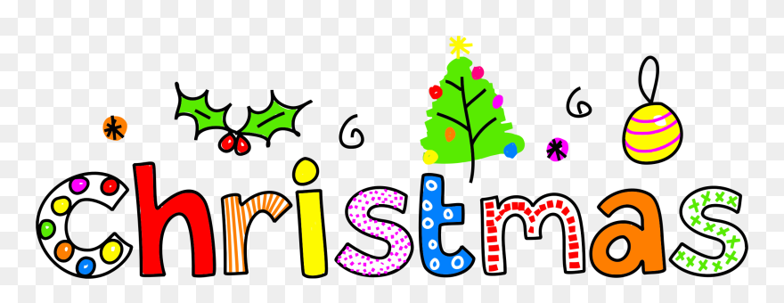 Typography Typeface Christmas Day - Lined Writing Papers Christmas Clipart