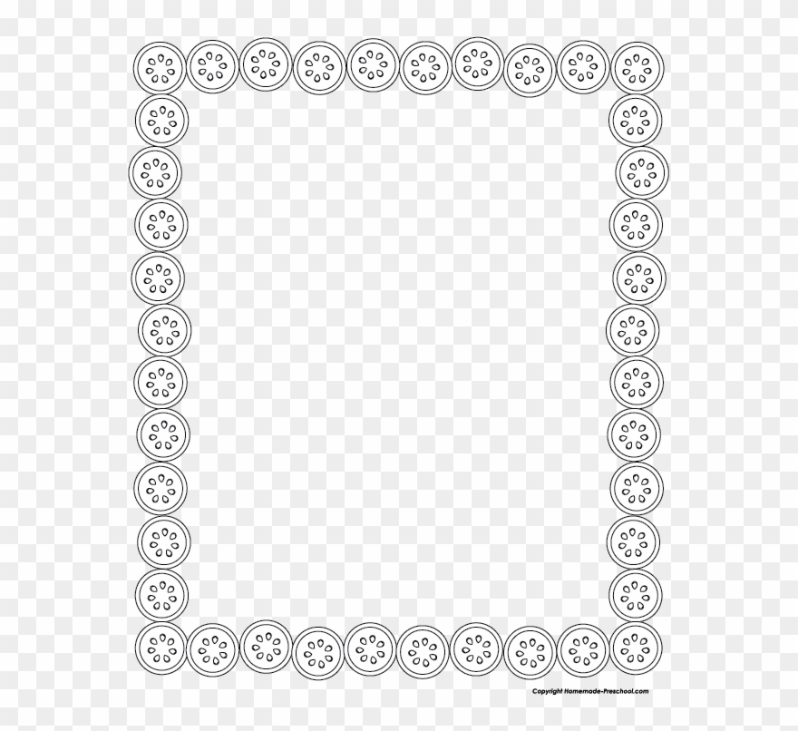 Doodle Christmas Border Clipart Coloring Book Clip - Circle - Png Download