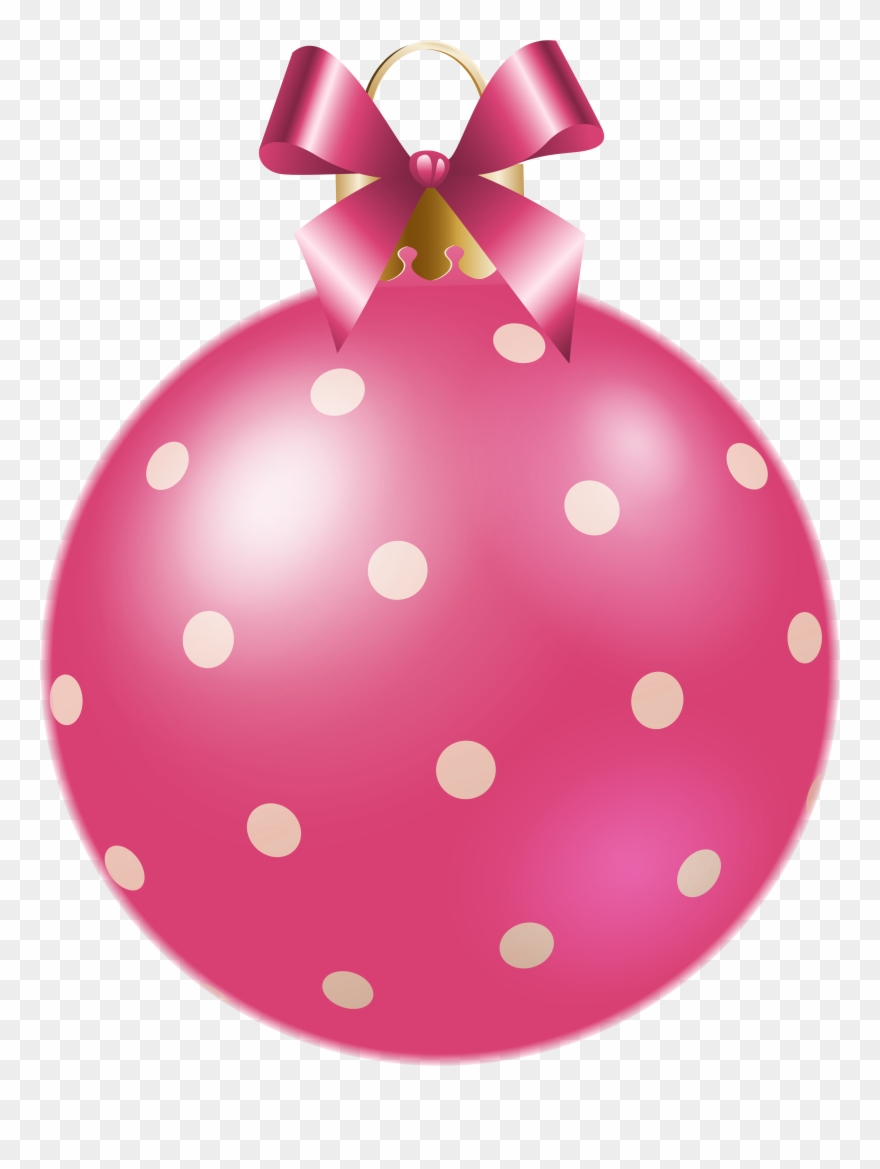 Pink Clipart Xmas - Pink Christmas Ornament Png Transparent Png