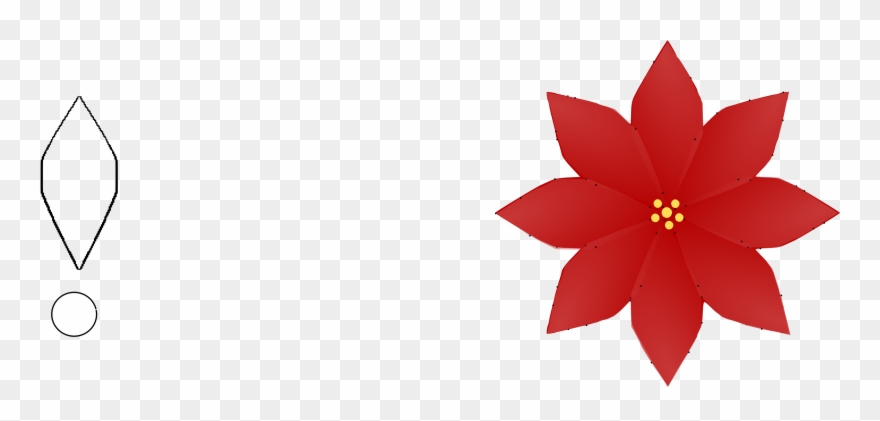 Clip Art Christmas Poinsettia Flower Petal - Poinsettia Flower Clipart - Png Download