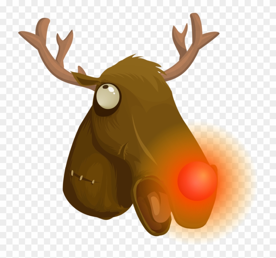 Reindeer Line Art Cartoon Moose - Clip Art - Png Download