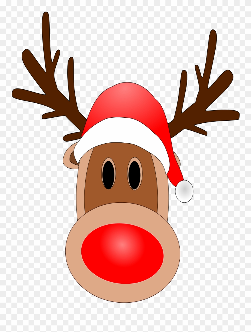 Clip Arts Related To - Rudolph Face Clipart - Png Download