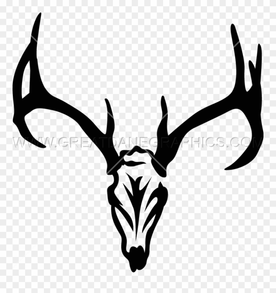 Deer Skull Svg Clipart Reindeer Clip Art - Deer Skull Head Svg - Png Download