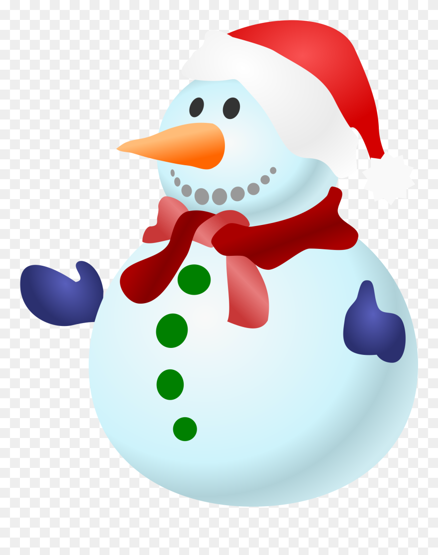 Christmas Snowman Clip Art - Snow Man Clip Art - Png Download