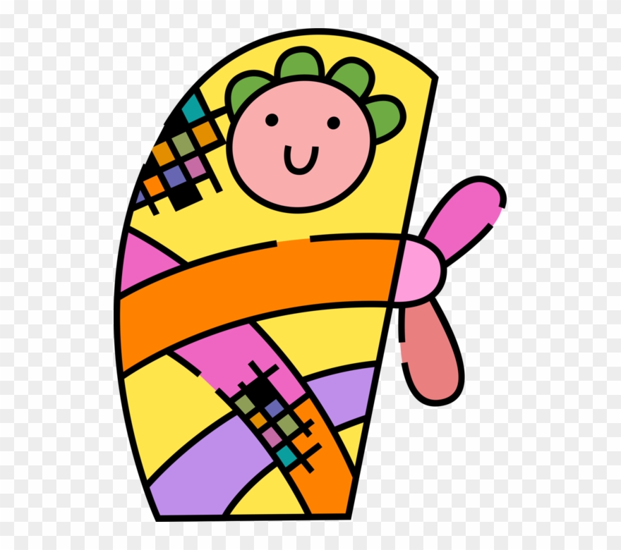 Clipart Freeuse Stock Baby Wrapped In Blanket Clipart - Graphics - Png Download