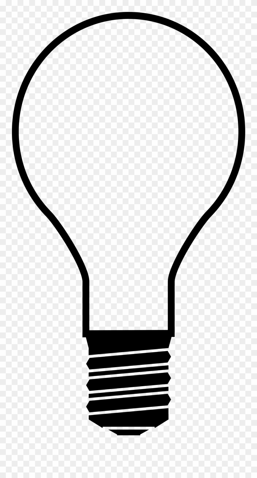 Christmas Light Bulb Transparent Stock Black And White - Lightbulb Silhouette Clipart