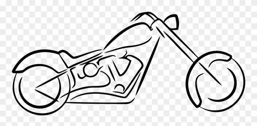 Jpg Black And White Pin By Domino On - Drawing Of Easy Motorbike Clipart