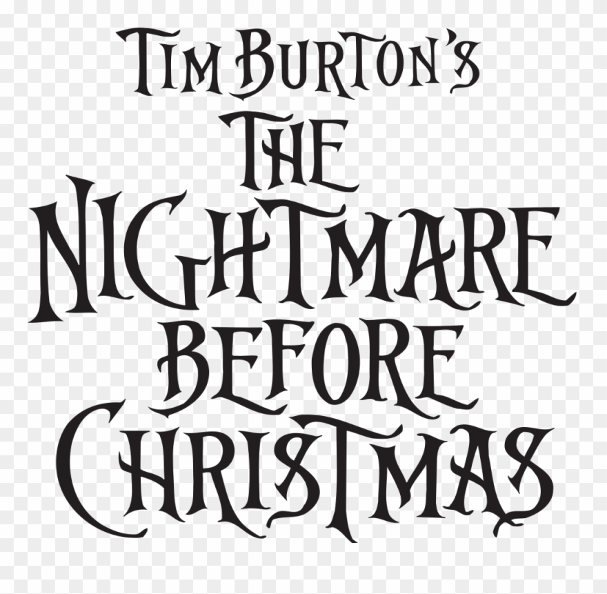 Nightmare Before Christmas Png Logo File The Nightmare - Tim Burton's The Nightmare Before Christmas Logo Clipart