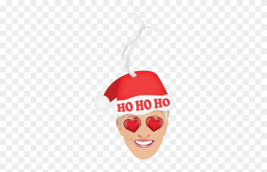 Ellen Shop Holiday Ornament - Ellen Degeneres Christmas Mascot Emoji Clipart