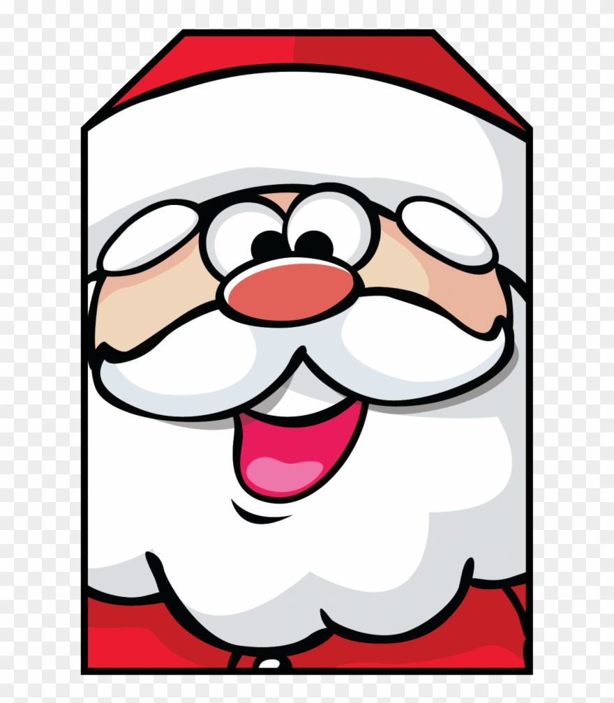 Santa Gift Tag - Transparent Background Santa Clipart - Png Download