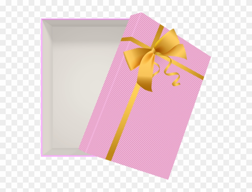 Open Gift Box Pink Png Clip Art Image - Wrapping Paper Transparent Png