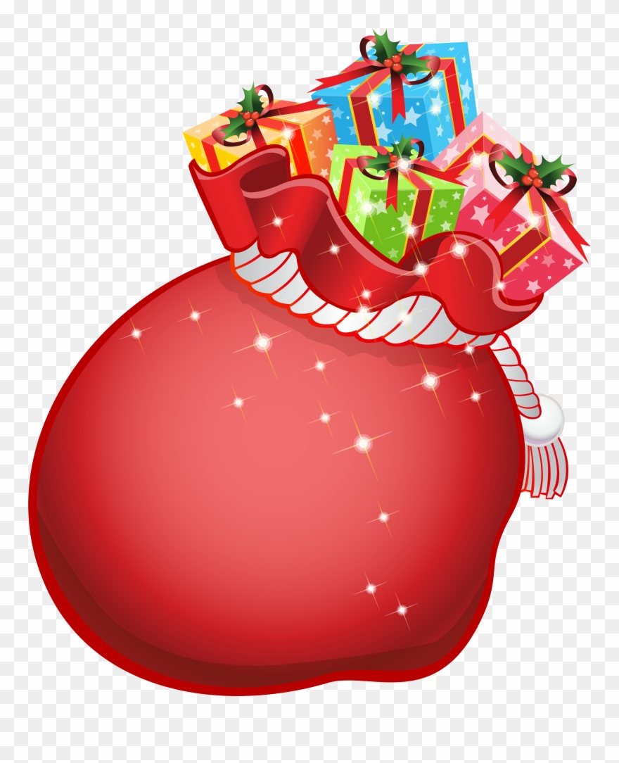 Santa Bag With Gifts Transparent Png Clip Art
